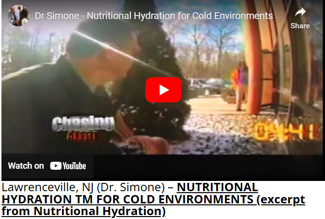 NUTRITIONAL HYDRATION FOR COLD ENVIRONMENTS