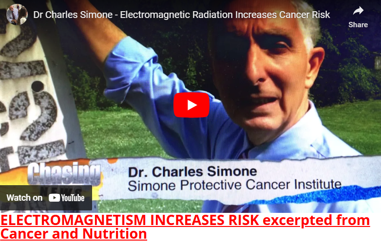 ELECTROMAGNETISM INCREASES RISK excerpted from Cancer and Nutrition